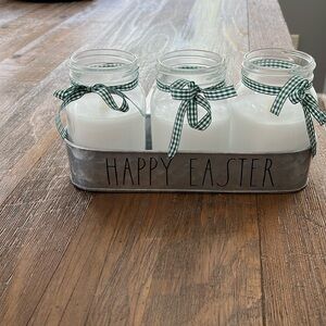 Battery operated candles in holder